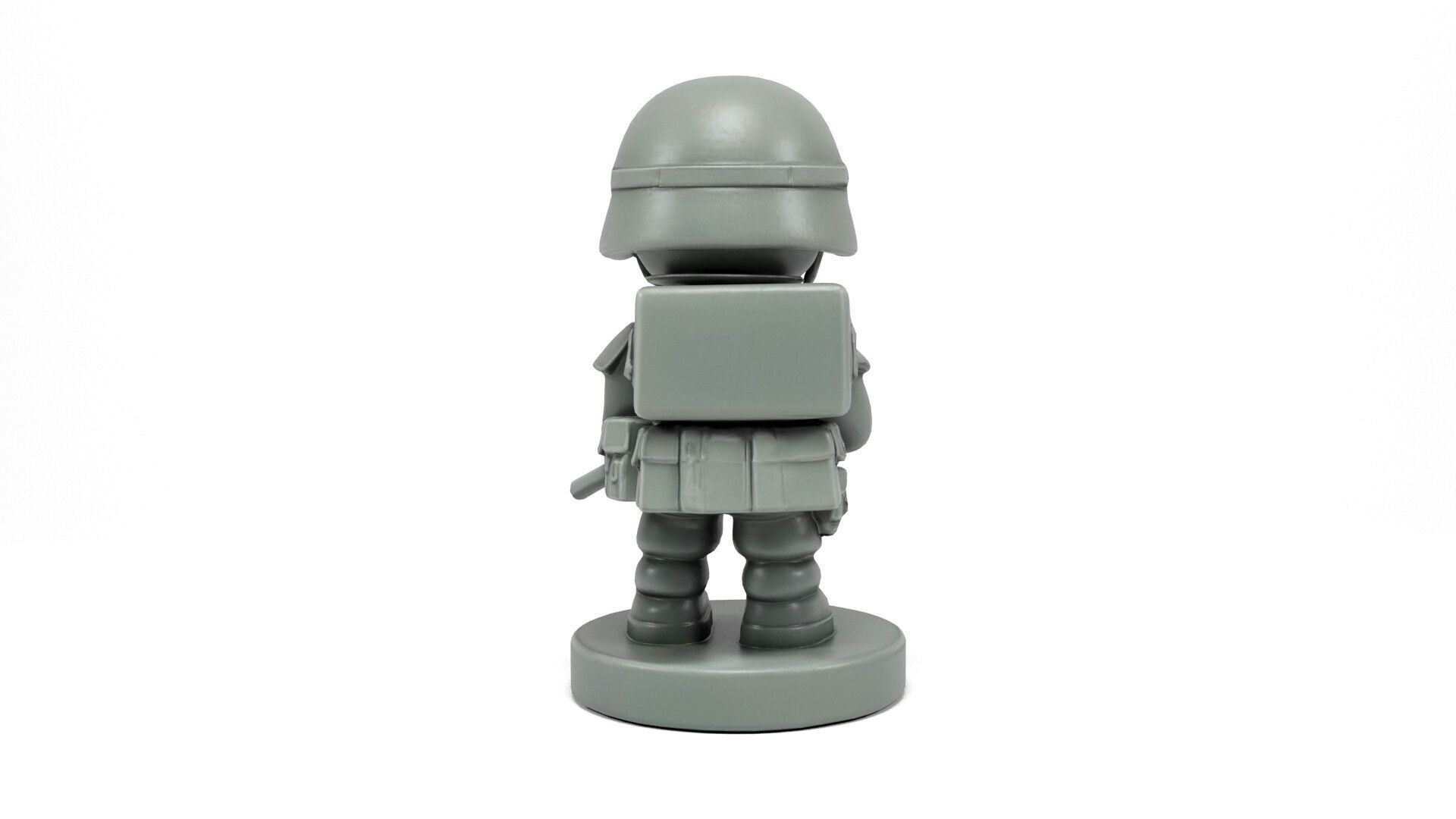 Plastic mini soldier Low-poly 3D model_7