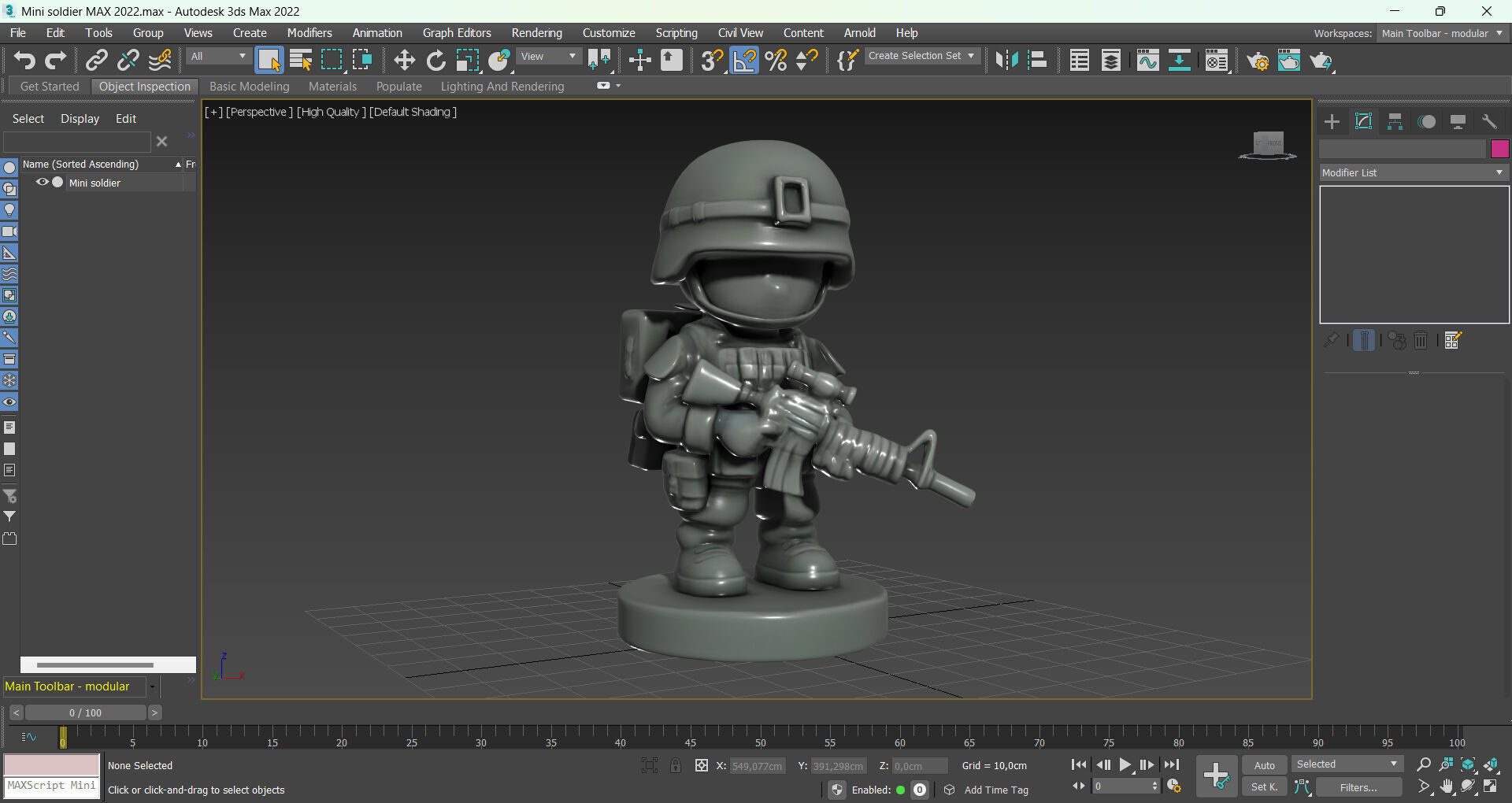 Plastic mini soldier Low-poly 3D model_9