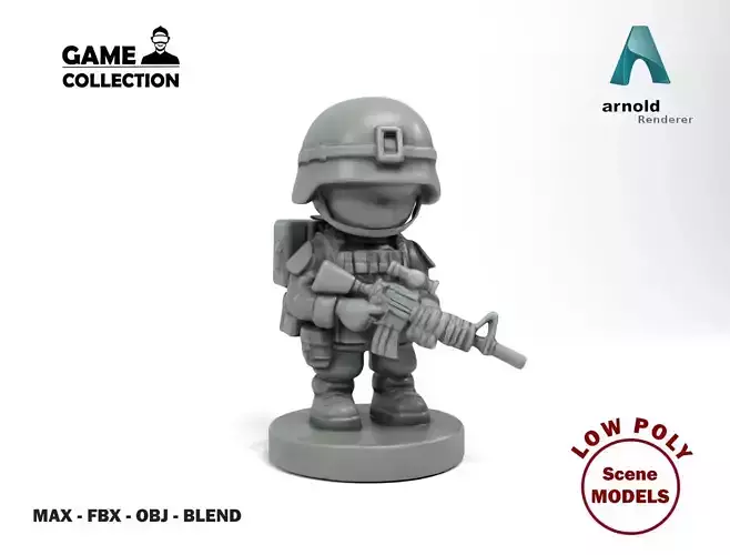 Plastic mini soldier
