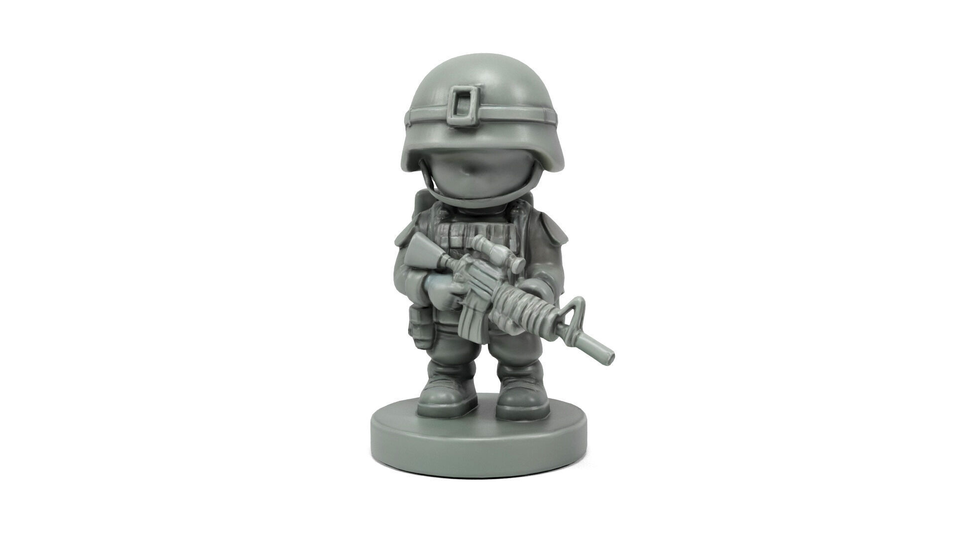 Plastic mini soldier Low-poly 3D model_3