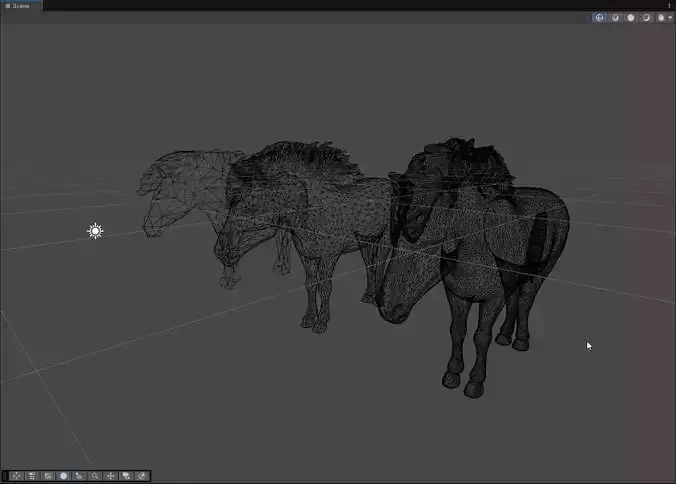 Realistic Zebra Figure Low-poly 3D model