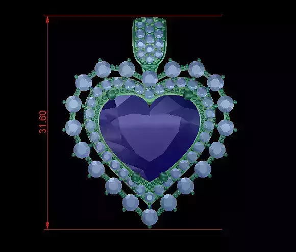 Heart Pendant New Design 2k25