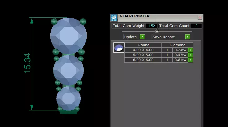 3Round Similar Diamond Pendant Free 3D print model