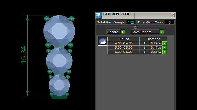 3Round Similar Diamond Pendant Free 3D print model