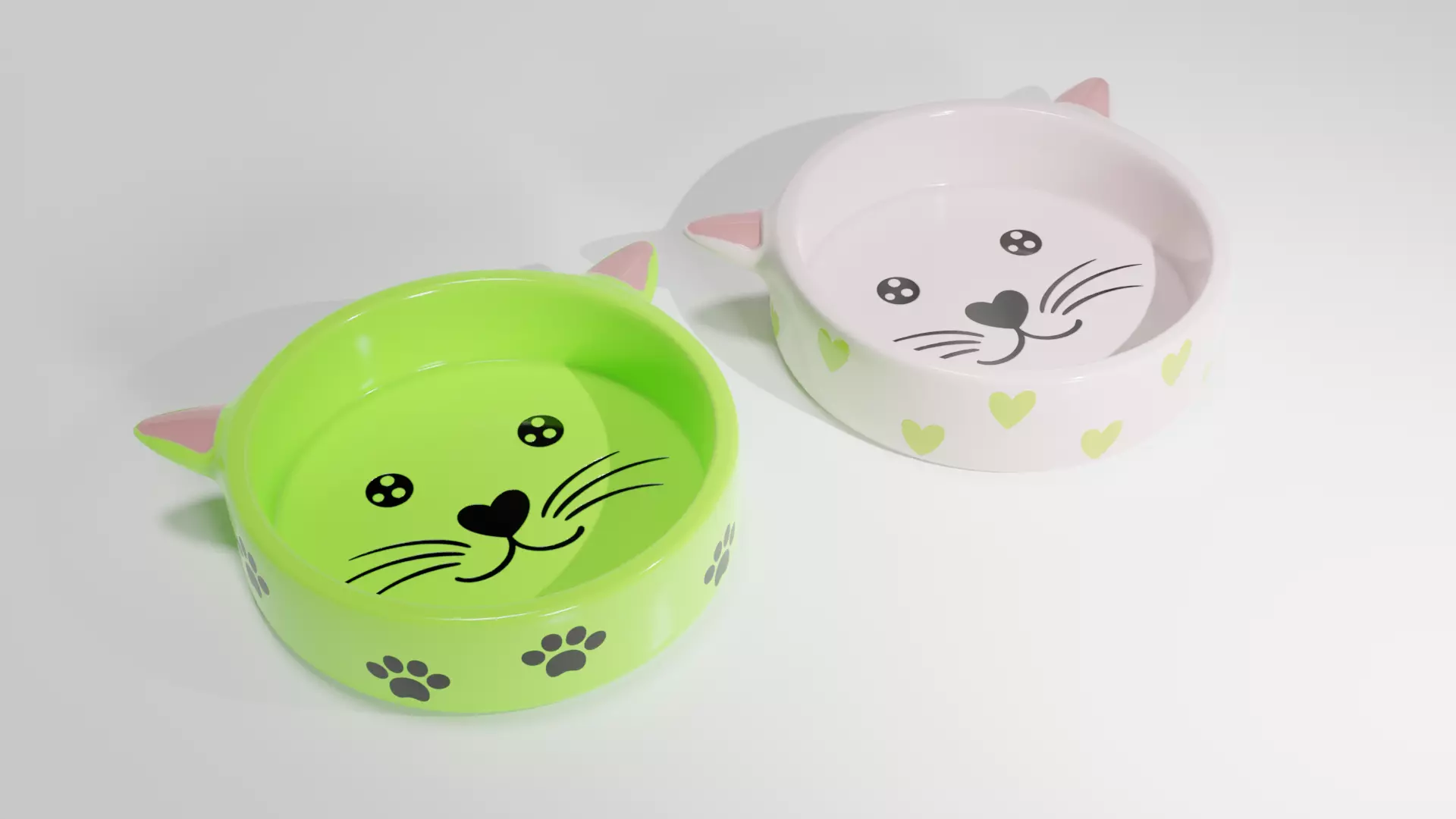 Pack cat blows Low-poly 3D model_0