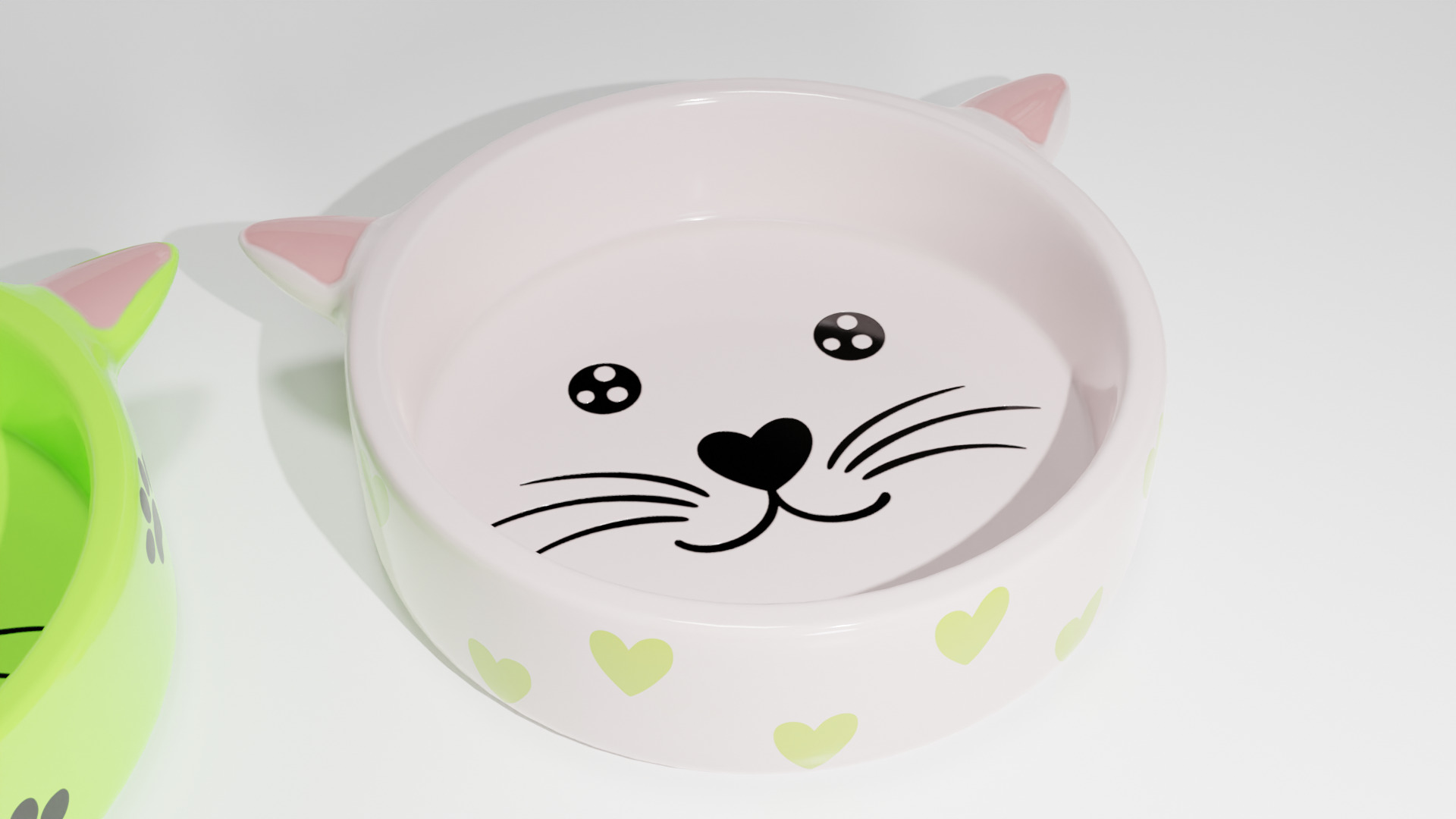 Pack cat blows Low-poly 3D model_2