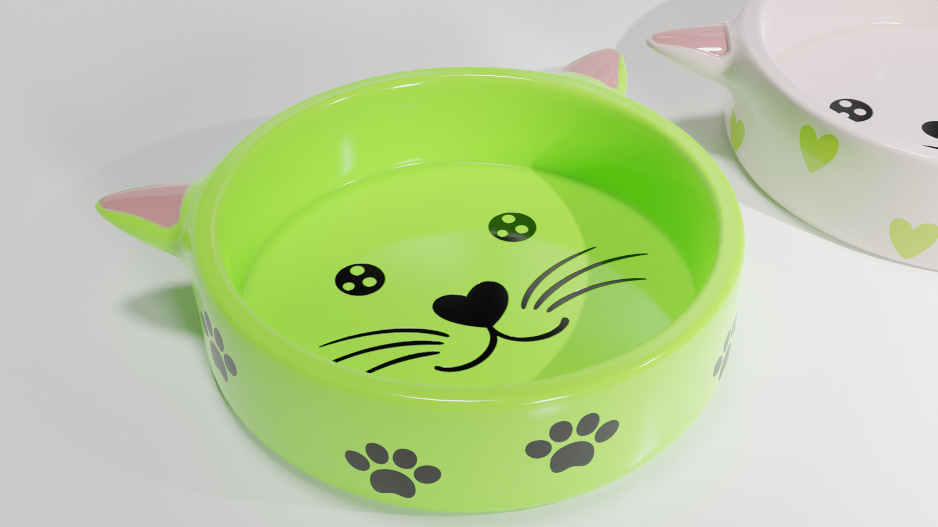 Pack cat blows Low-poly 3D model_1