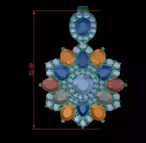 Pear Oval Round And Cushion In a Pendant