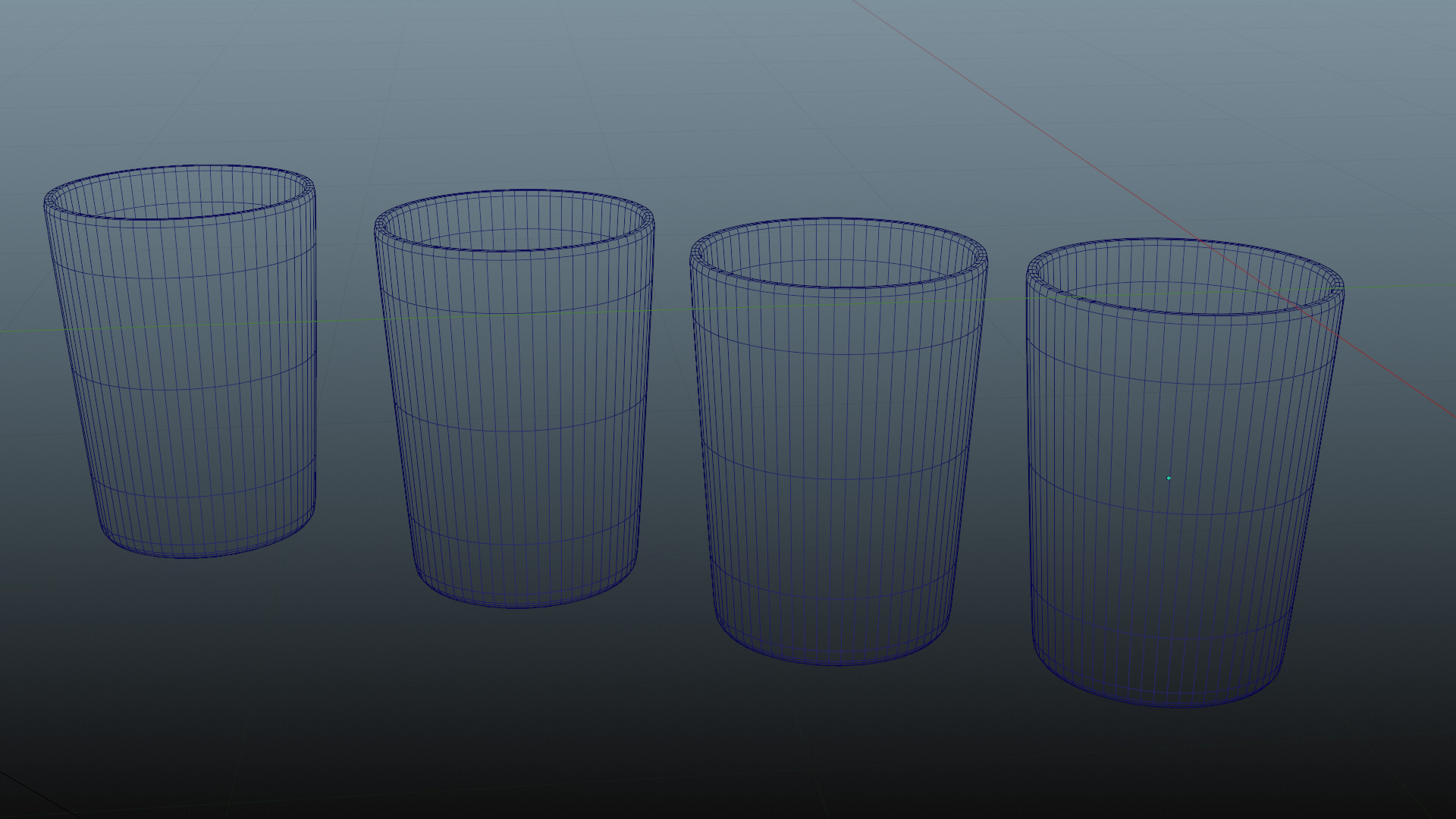 Wooden Cups for Animals Low-poly 3D model_8