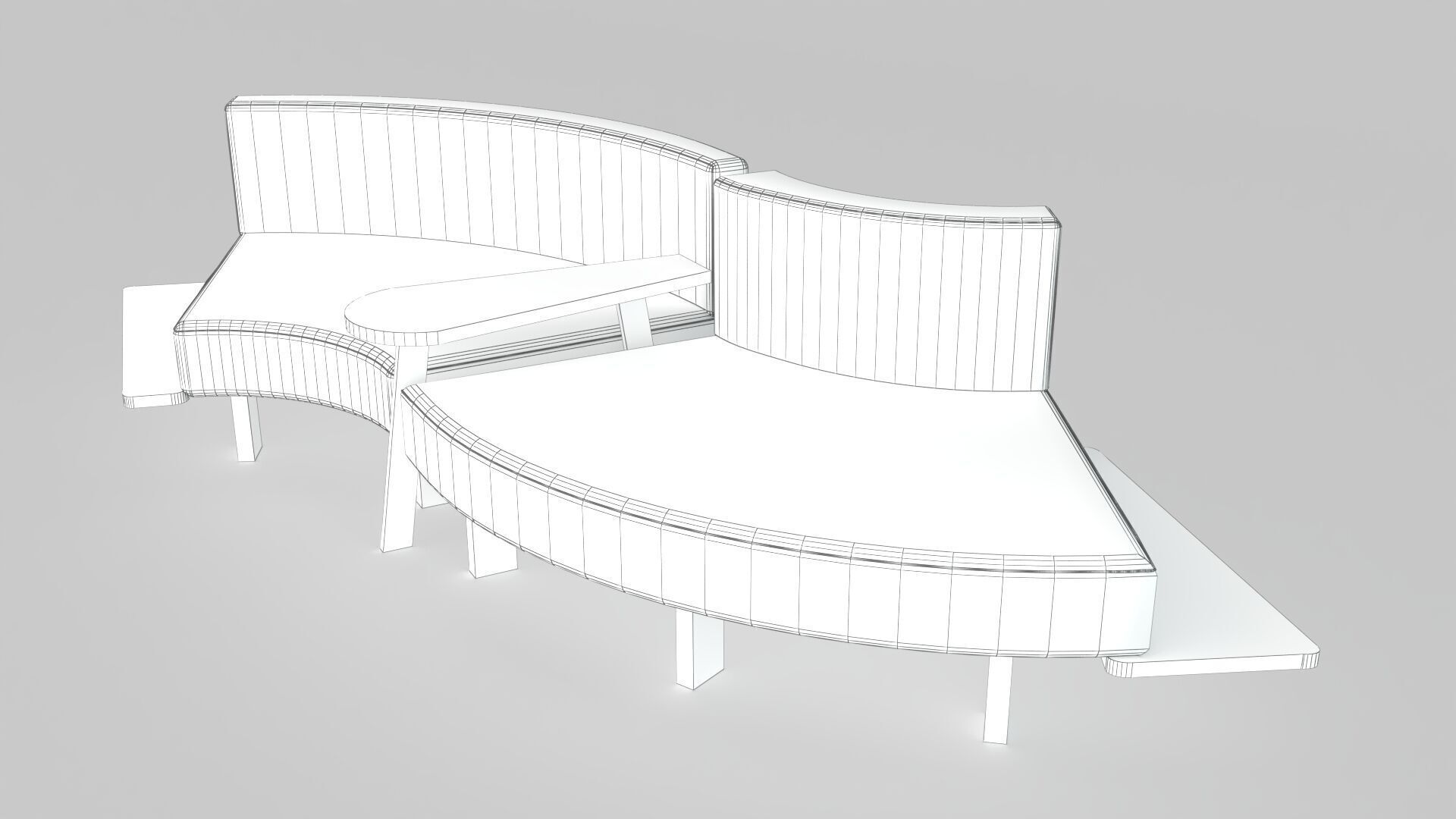 waiting couch 3D model_6