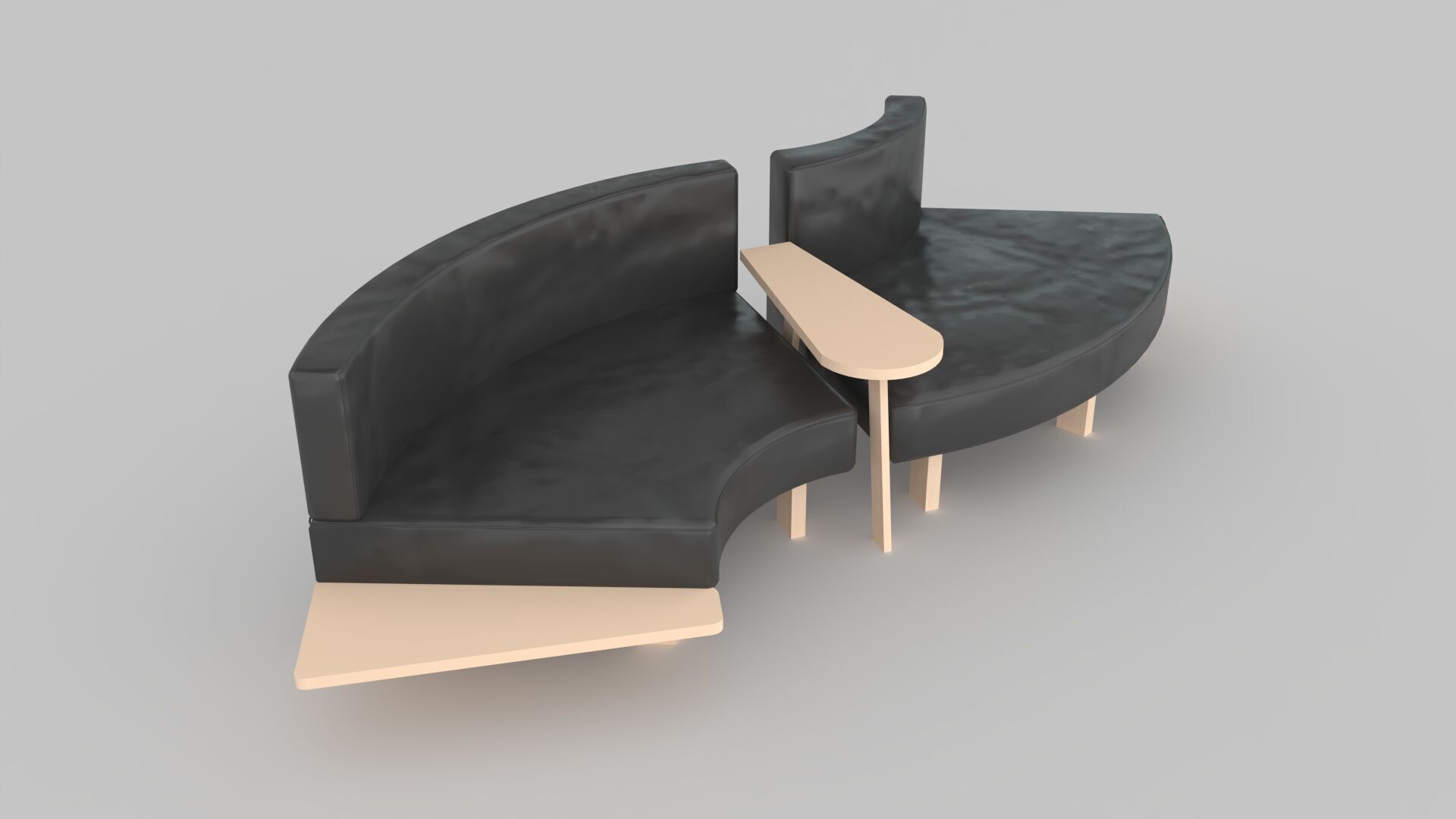 waiting couch 3D model_5