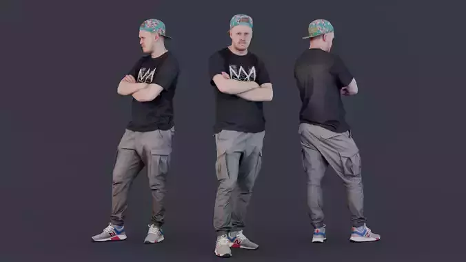 Casual Guy in a Colorful Cap