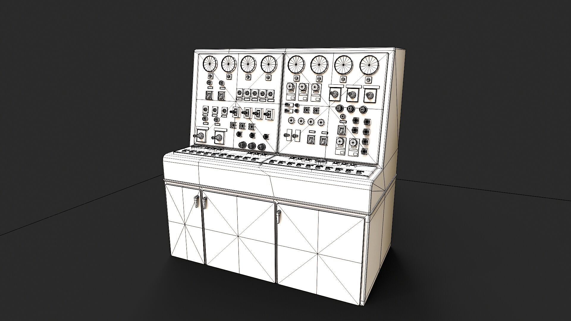 Control Panel Factory  Low-poly 3D model_7