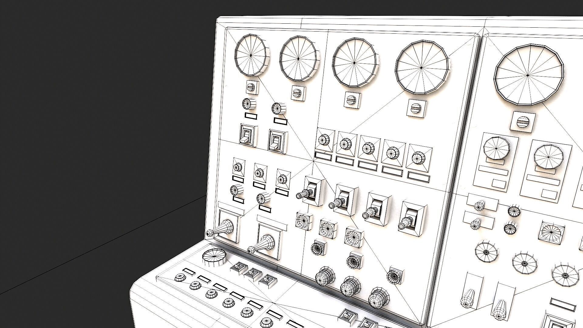 Control Panel Factory  Low-poly 3D model_6