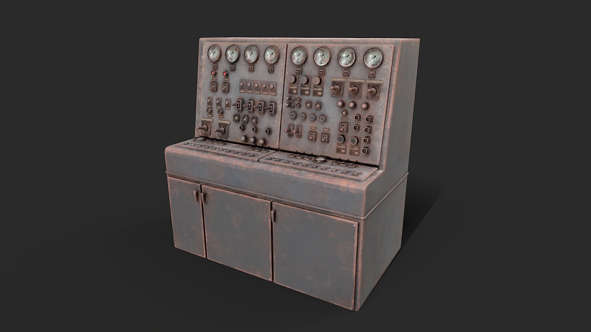 Control Panel Factory  Low-poly 3D model_1