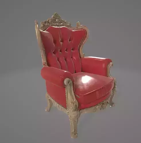 Vintage Elegance Couch - 3D Model for Interior Design