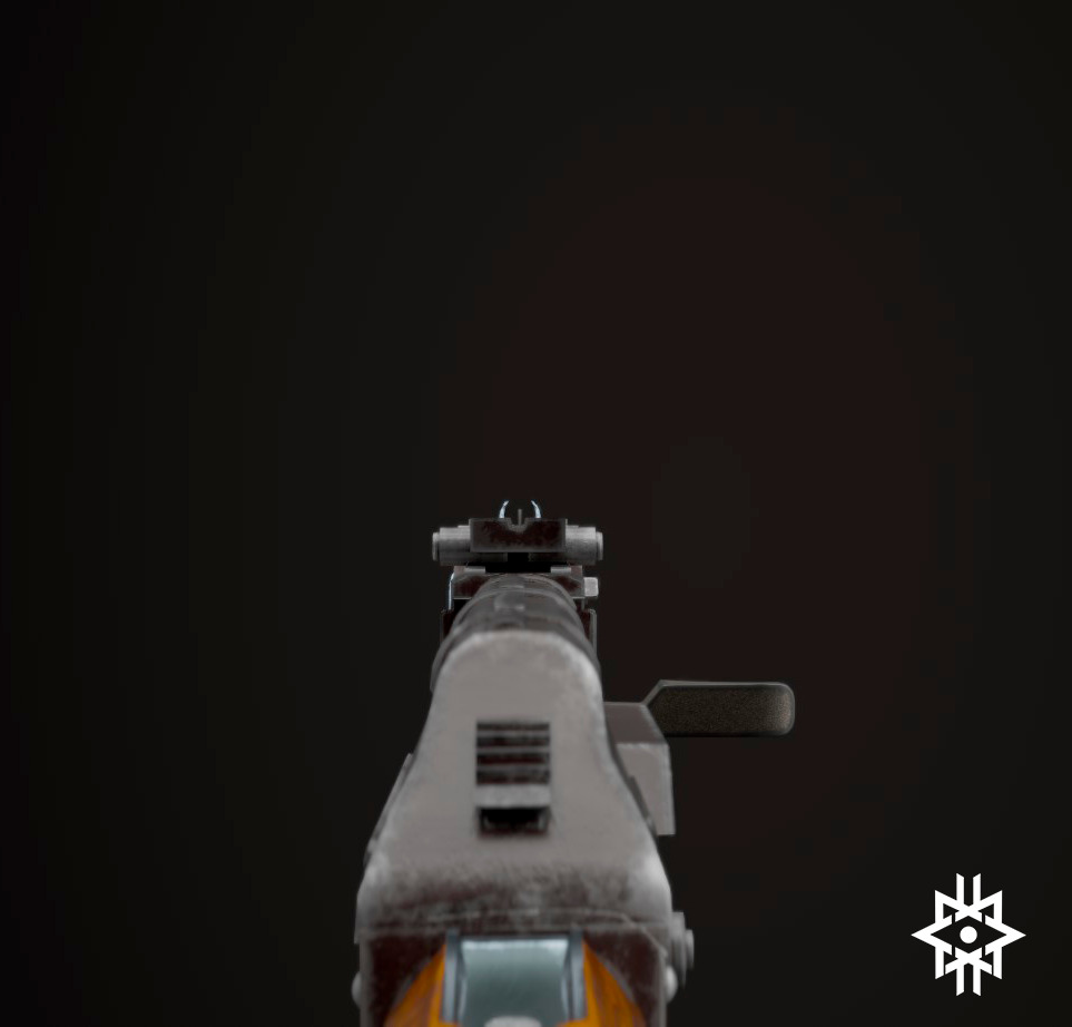 AKM - assault rifle Low-poly 3D model_5