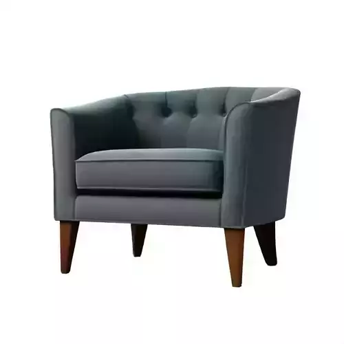 Mid-Century Modern Mint Upholstered Armchair 