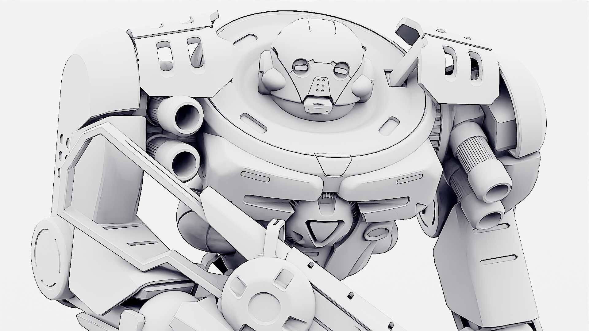 DOOM FIGHTER V-1  Rigged for Unreal Engine - Unity - MIXAMO 3D model_34