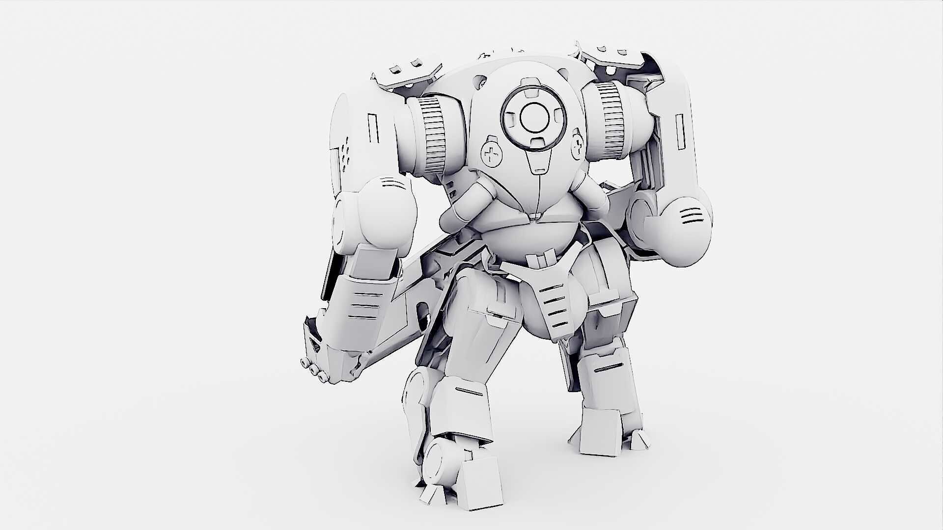 DOOM FIGHTER V-1  Rigged for Unreal Engine - Unity - MIXAMO 3D model_33