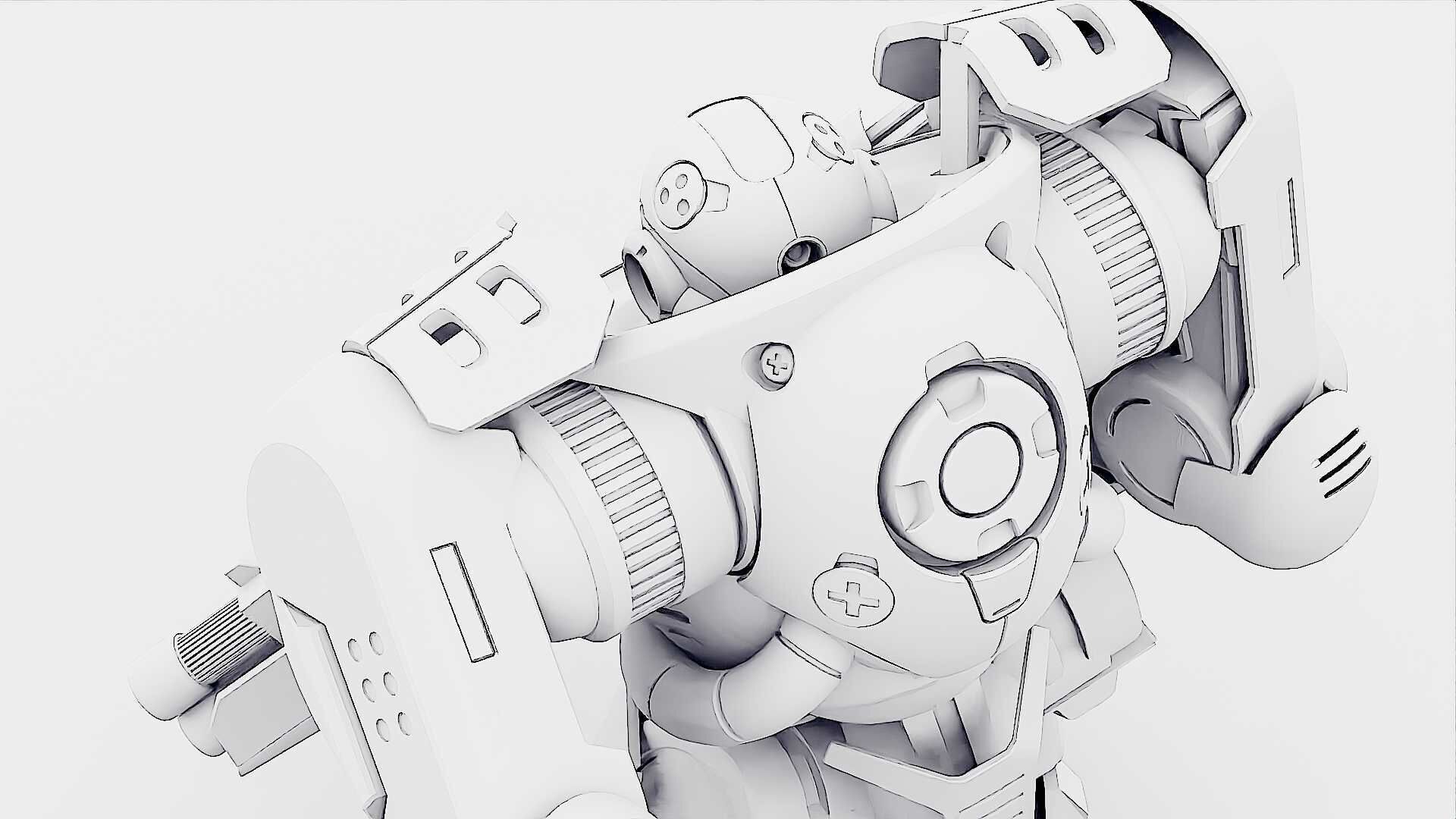 DOOM FIGHTER V-1  Rigged for Unreal Engine - Unity - MIXAMO 3D model_35