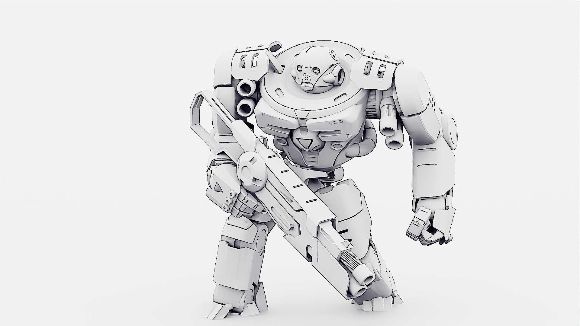 DOOM FIGHTER V-1  Rigged for Unreal Engine - Unity - MIXAMO 3D model_32