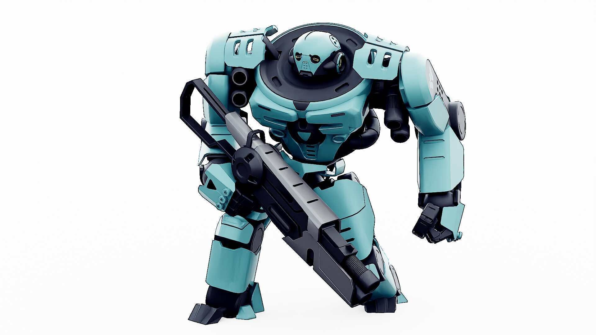 DOOM FIGHTER V-1  Rigged for Unreal Engine - Unity - MIXAMO 3D model_5