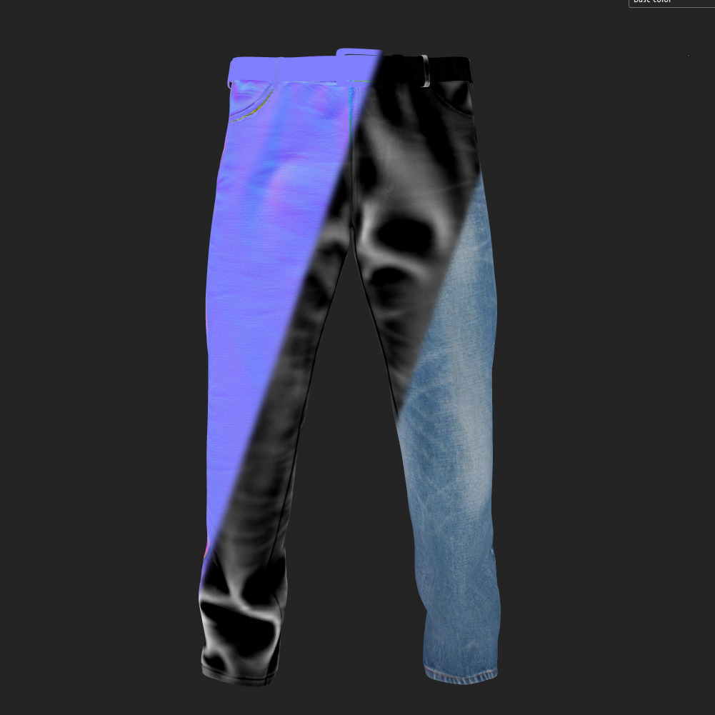 Realistic 3D Jeans Model  High-Quality Textured Asset Low-poly 3D model_1