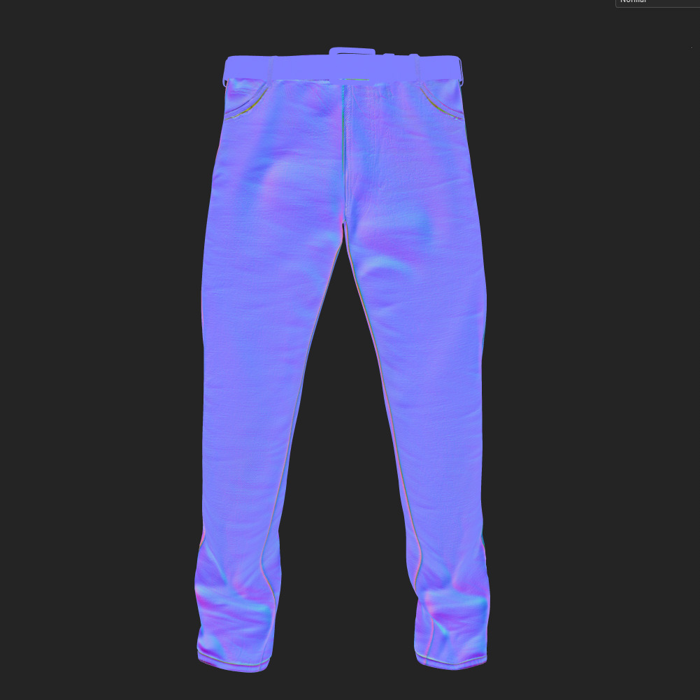 Realistic 3D Jeans Model  High-Quality Textured Asset Low-poly 3D model_13