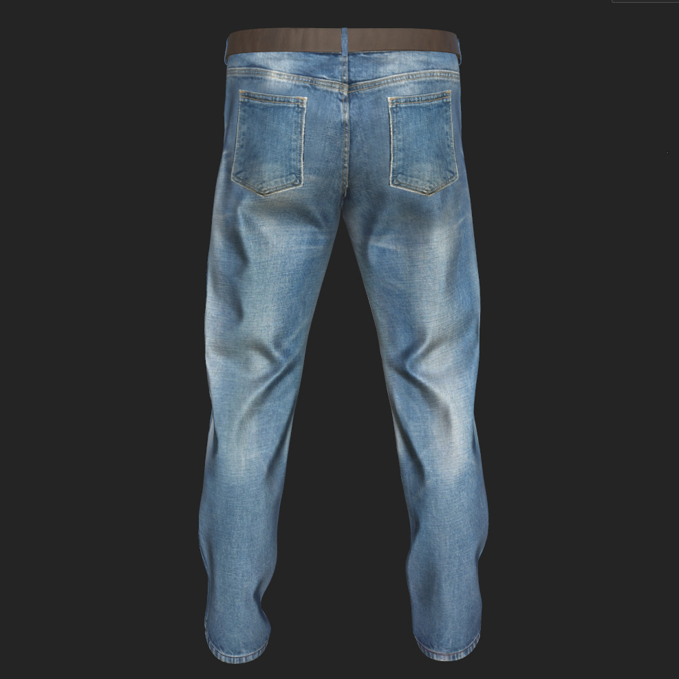 Realistic 3D Jeans Model  High-Quality Textured Asset Low-poly 3D model_4