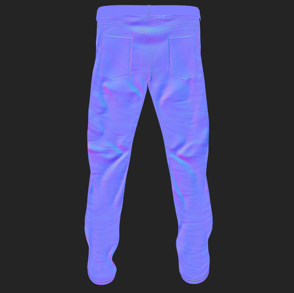 Realistic 3D Jeans Model  High-Quality Textured Asset Low-poly 3D model_7