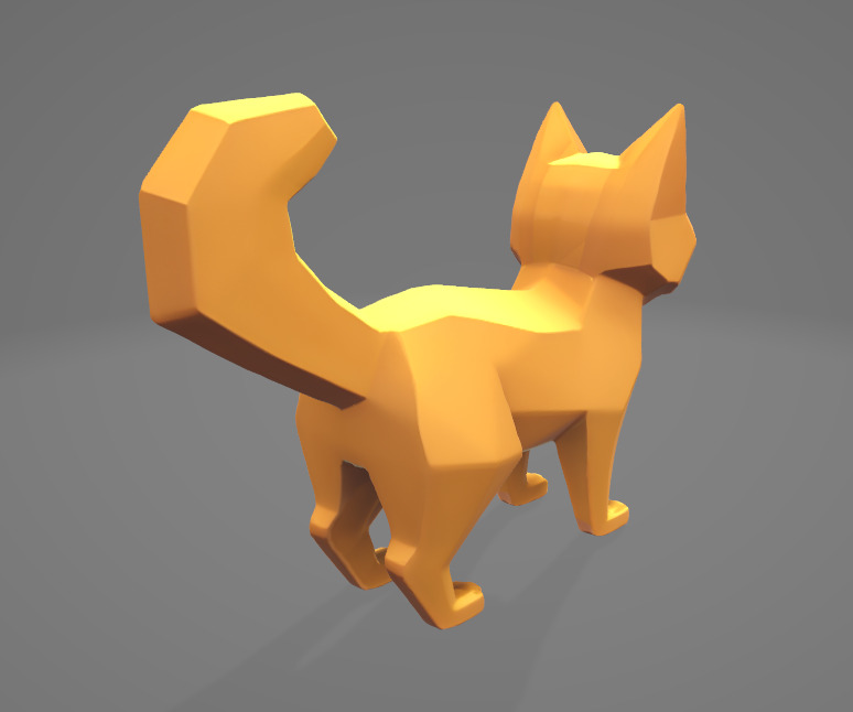 Low Poly Stylized Cat 3D Model - Exaggerated Features Low-poly 3D model_5