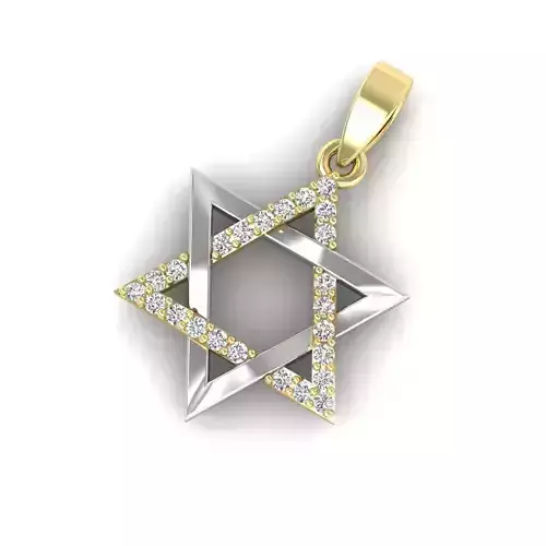 Star of David Pendant 3d Model 3D print model