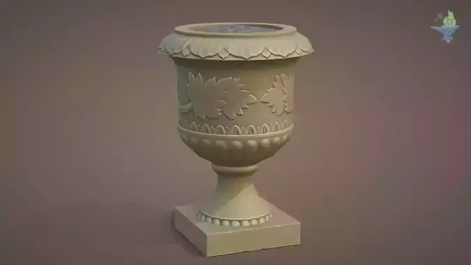 Planter Urn Low-poly 3D model