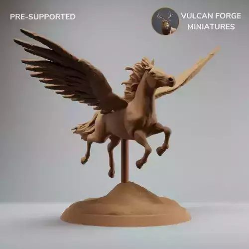 Pegasus winged fantasy horse flying - pre supported