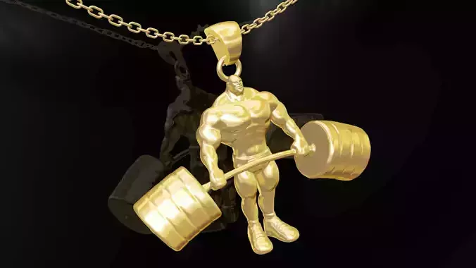 Sport Man Pendant Jewelry Gold