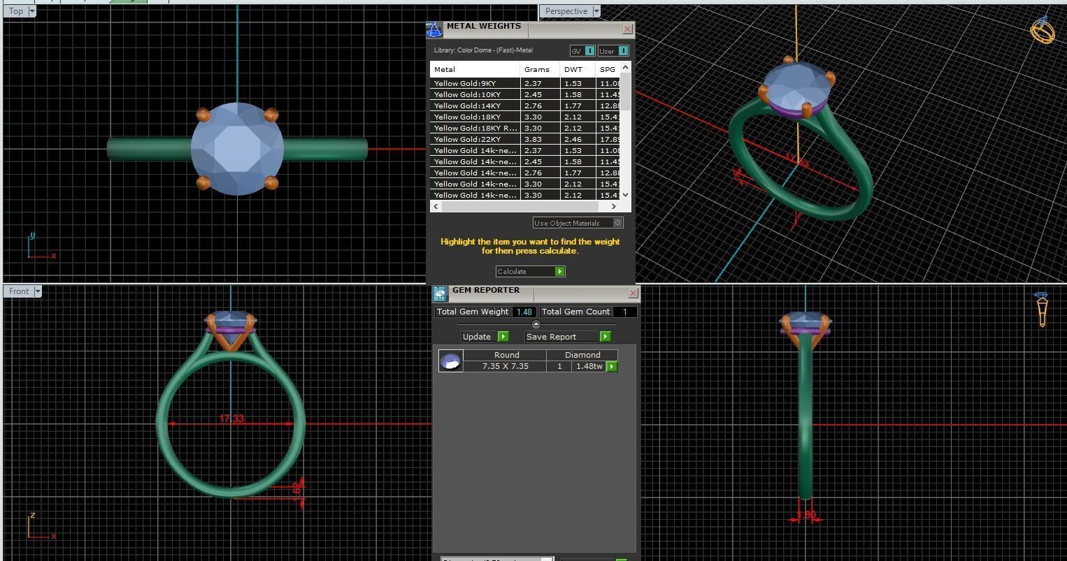 Round Diamond Cathedral Setting Solitaire Diamond Ring 3D print model_25