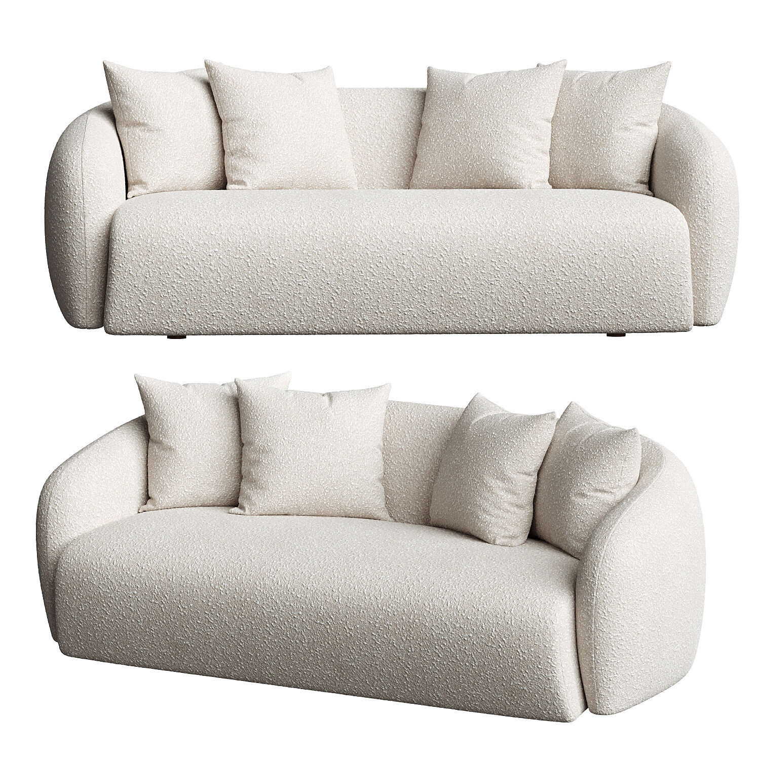 Bindiya Modern Japandi Sofa 3D model_1