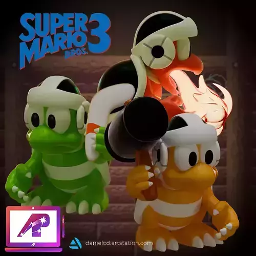 Boomerang Hammer Bros Super Mario Bros 3 3D print model