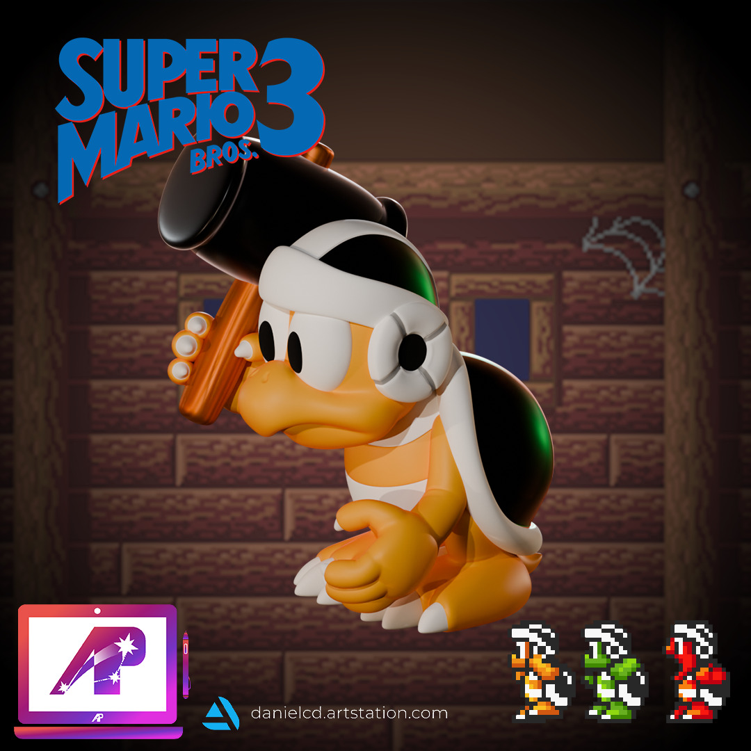 Boomerang Hammer Bros Super Mario Bros 3 3D print model_4