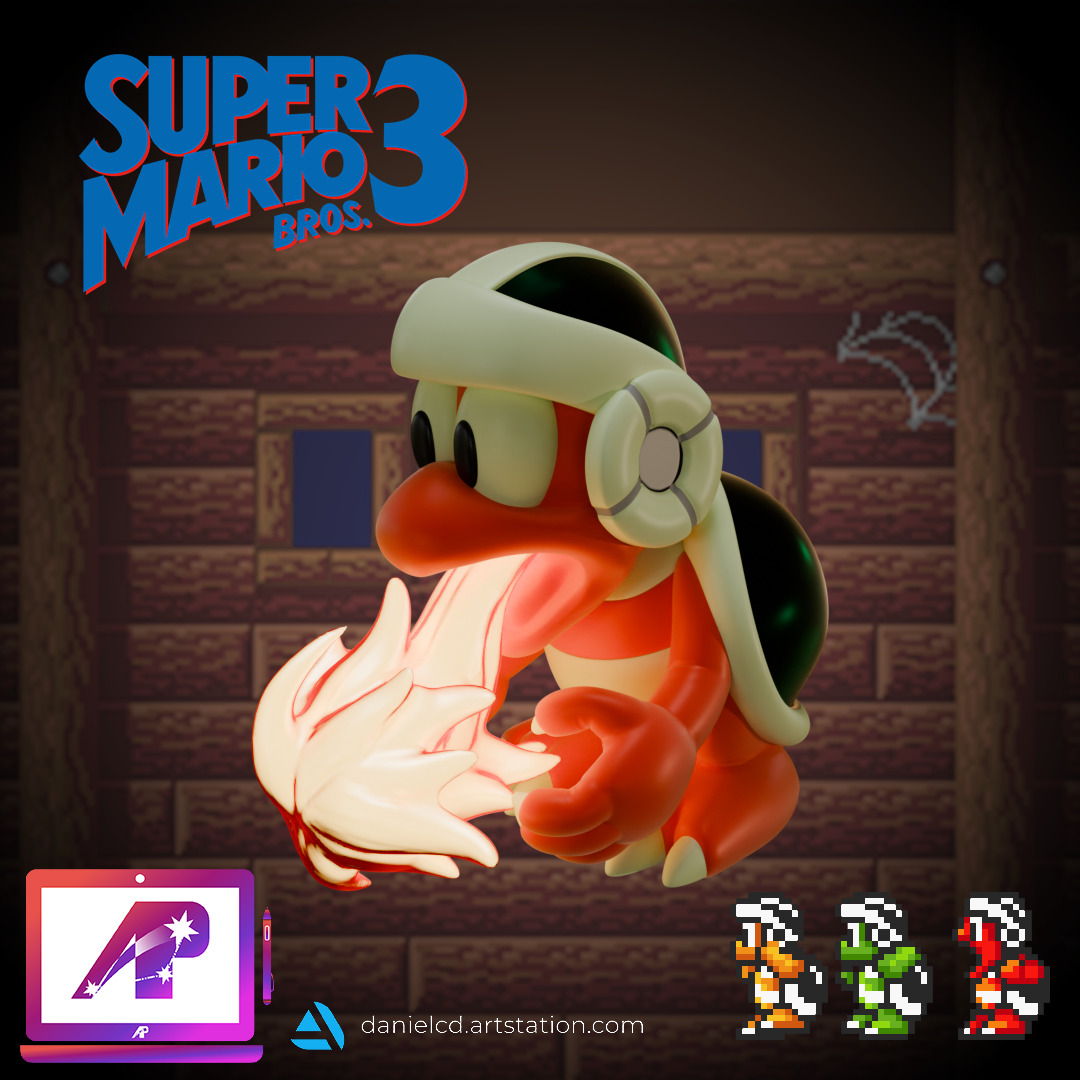 Boomerang Hammer Bros Super Mario Bros 3 3D print model_3