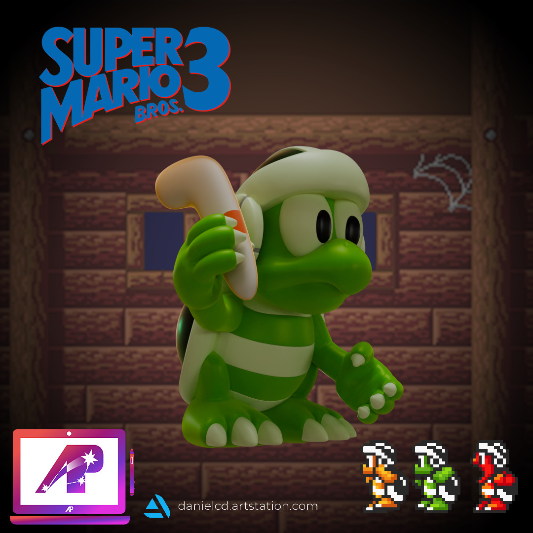 Boomerang Hammer Bros Super Mario Bros 3 3D print model_2