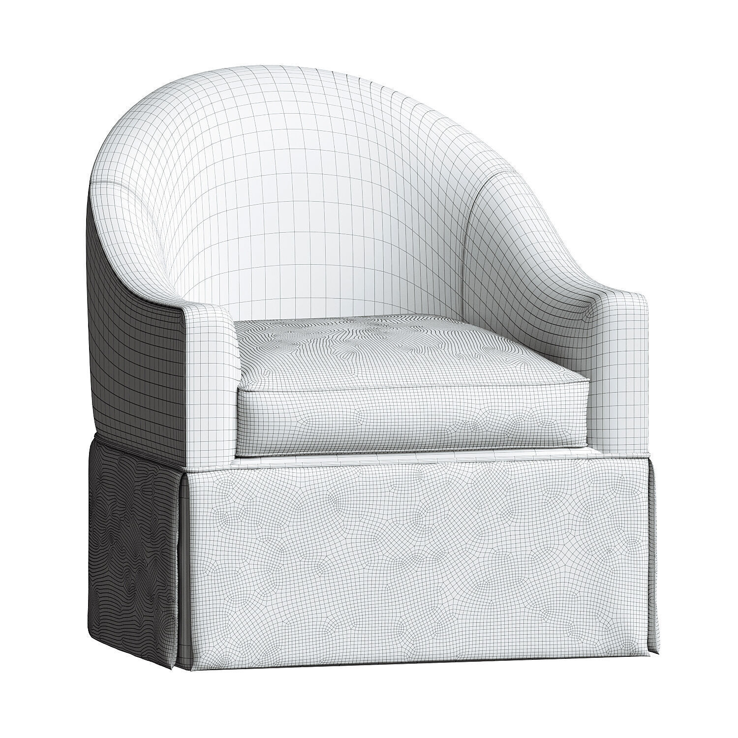Grace Swivel Chair 3D model_4