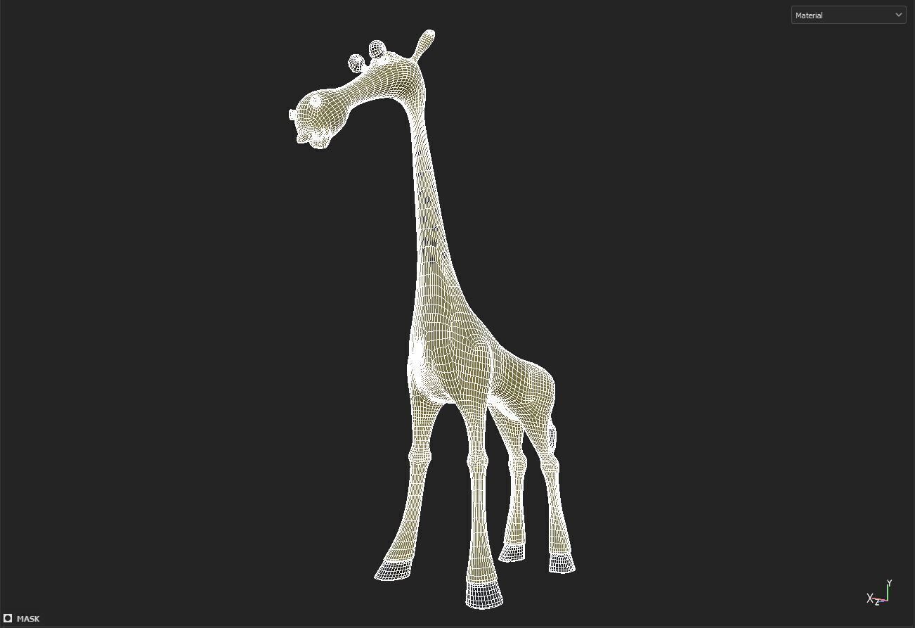 Giraffe Toy 3D model_8