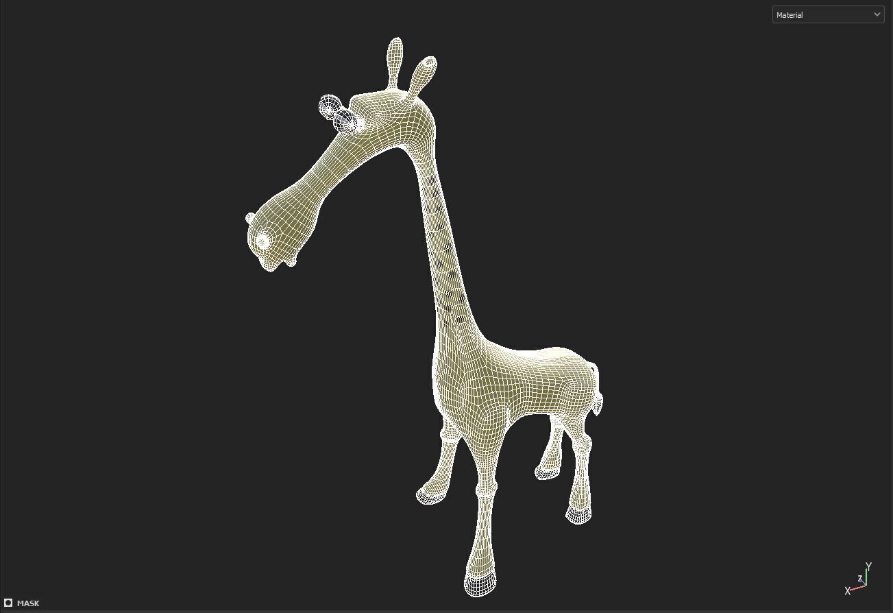 Giraffe Toy 3D model_6