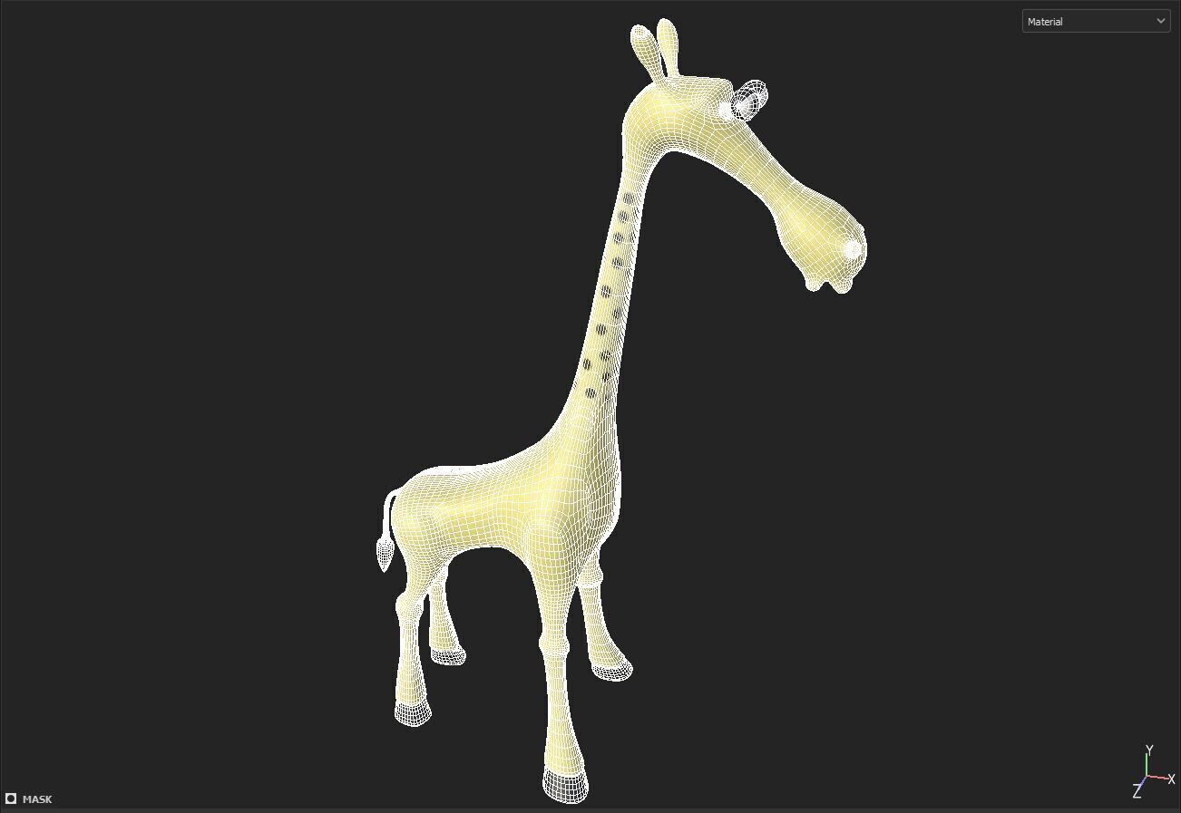 Giraffe Toy 3D model_5