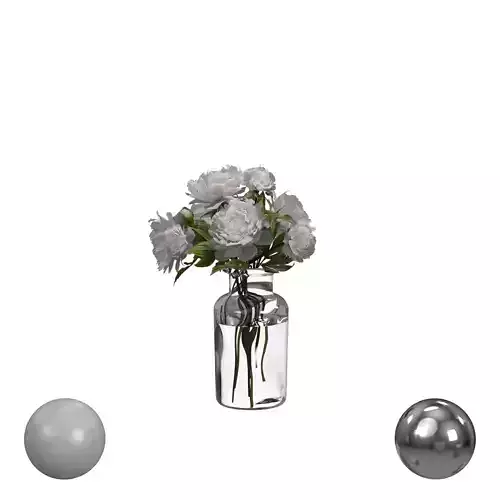 Tall White Peony Bouquet