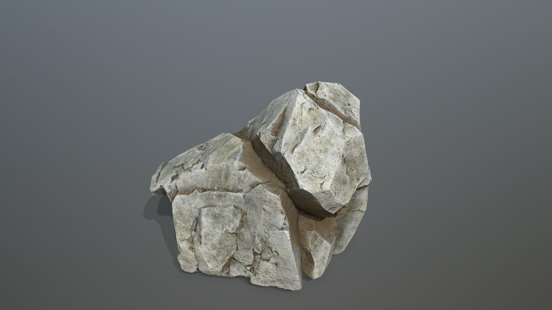 white rocks Low-poly 3D model_5
