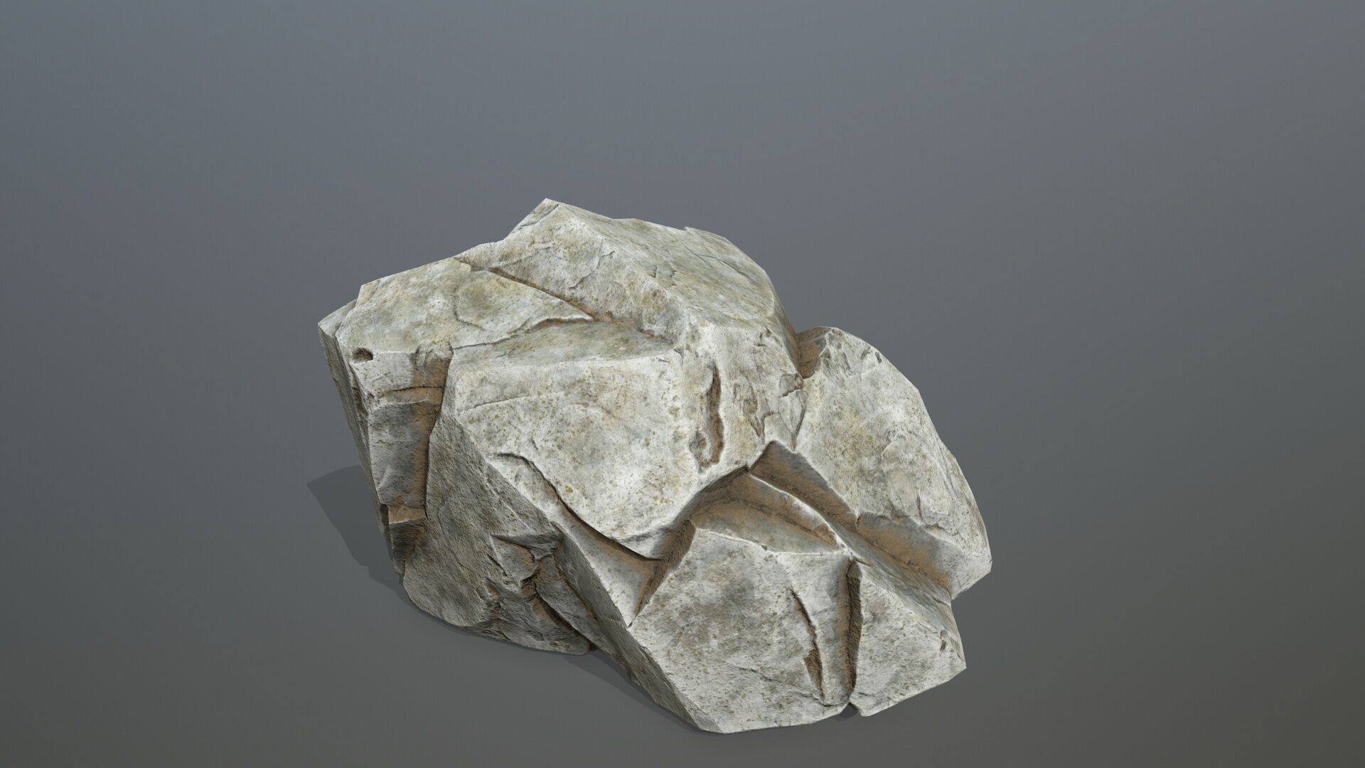 white rocks Low-poly 3D model_2