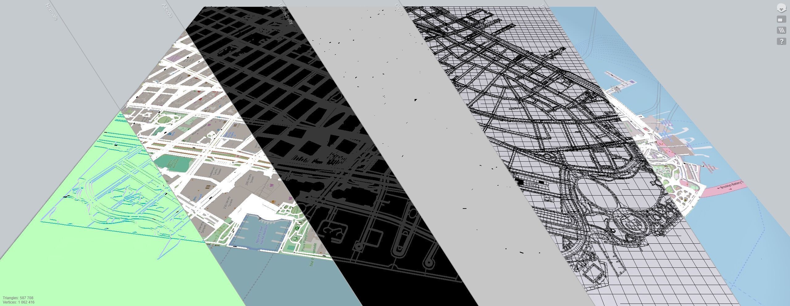 Cityscape New York USA fragment city Strets and roads  3D print model_11